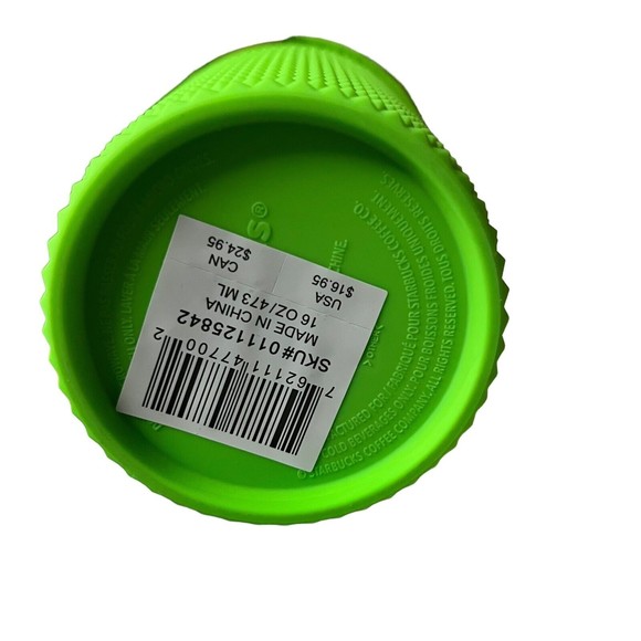 NEW Set of 2 Starbucks Grande Tumblers Neon Green Studded & Dragonfruit Studded - Picture 5 of 5
